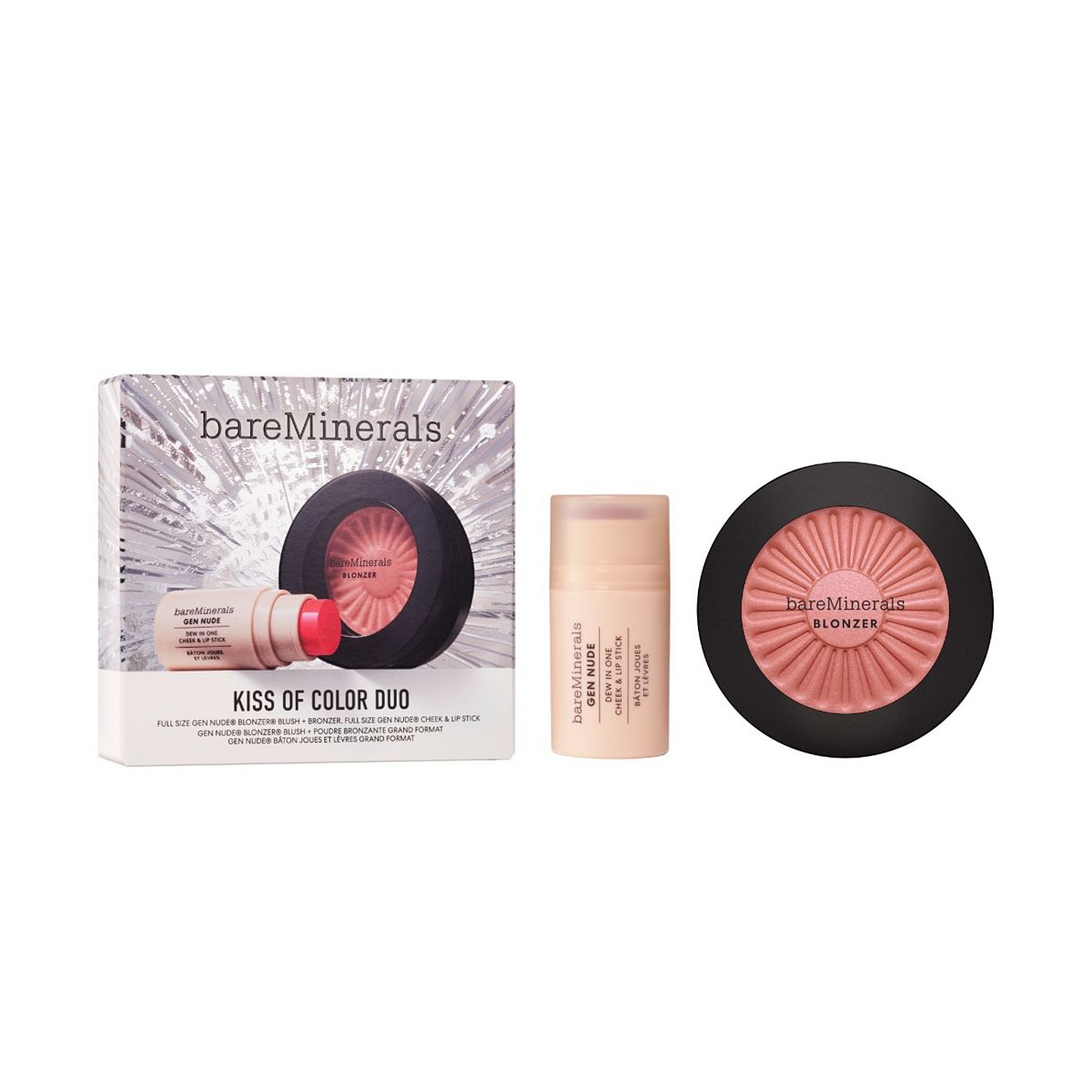 Bareminerals Kiss Of Colour Gen Nude® Cheek & Lip Duo 3.8G + 4.5g