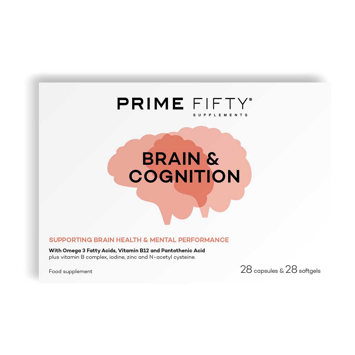 Prime Fifty Brain & Cognition - 28 Softgels Caspules