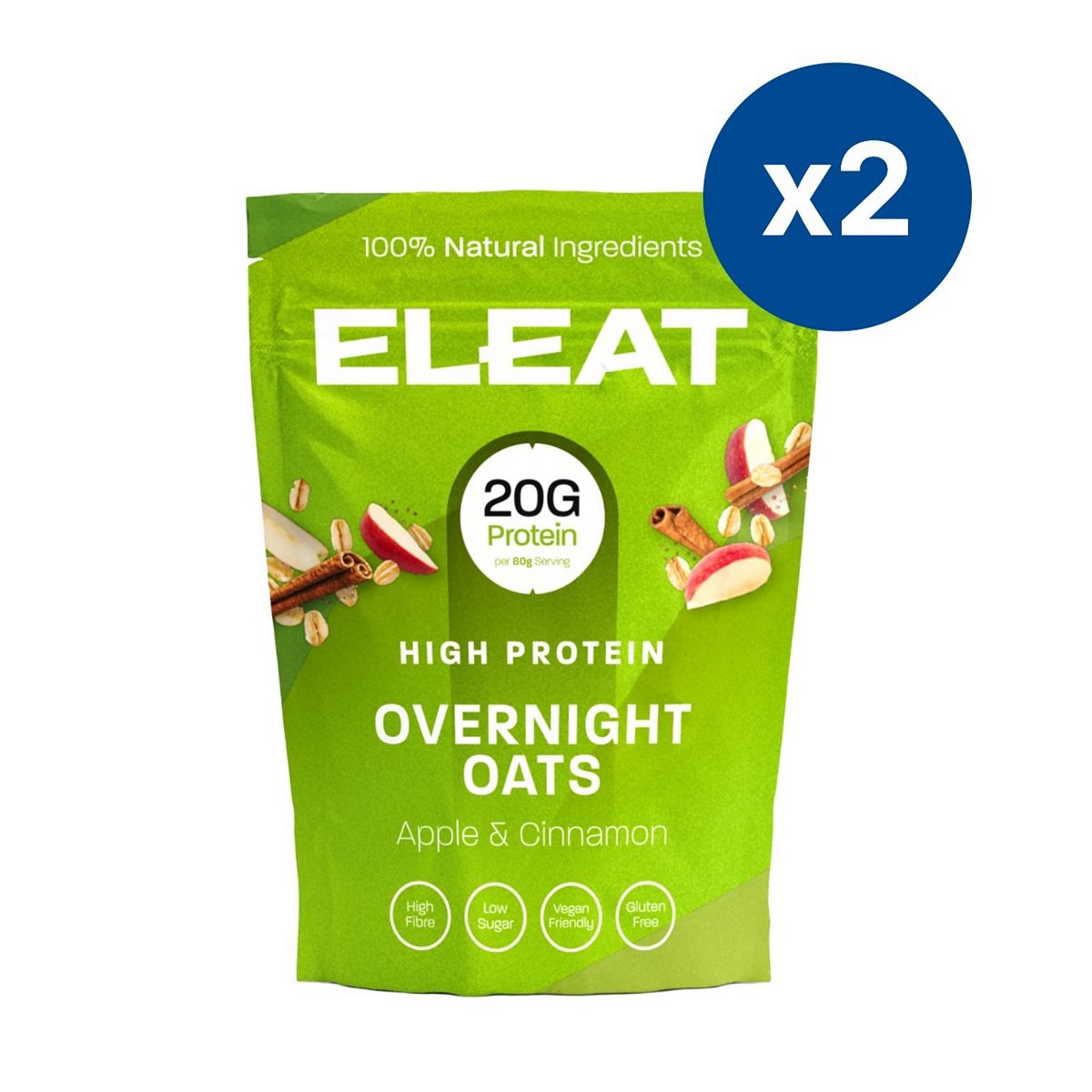 Eleat Protein Oats Apple & Cinnamon X2 Bundle