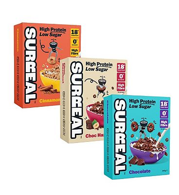 Surreal High Protein Low Sugar Cereal Variety Bundle