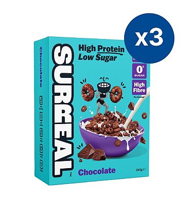 Surreal High Protein Low Sugar Chocolate Cereal X3 Bundle
