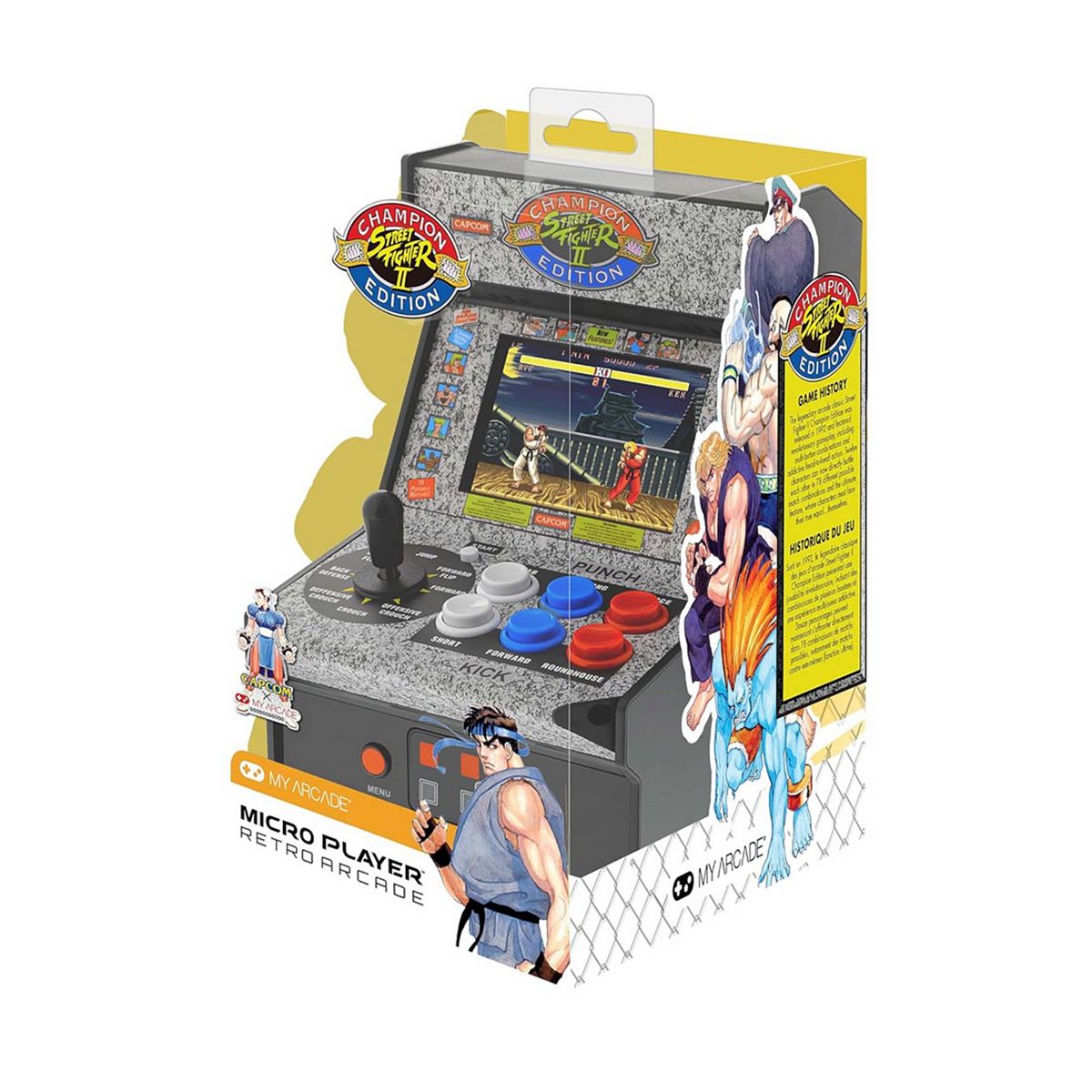 Street Fighter Unisex Black Portable Micro Retro Arcade Console - Classic Fighting-Style Games In Size 12 - Image 3