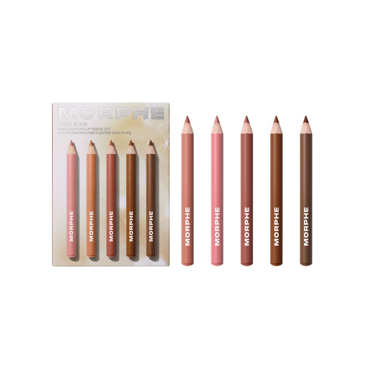 Morphe Mini Bar Signature Lip Pencil Set- 0.7G X5