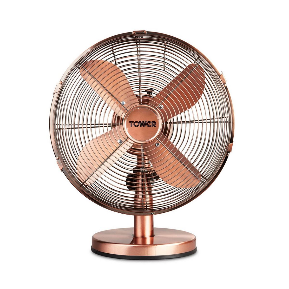 Tower 12 Inch Metal Desk Fan Copper