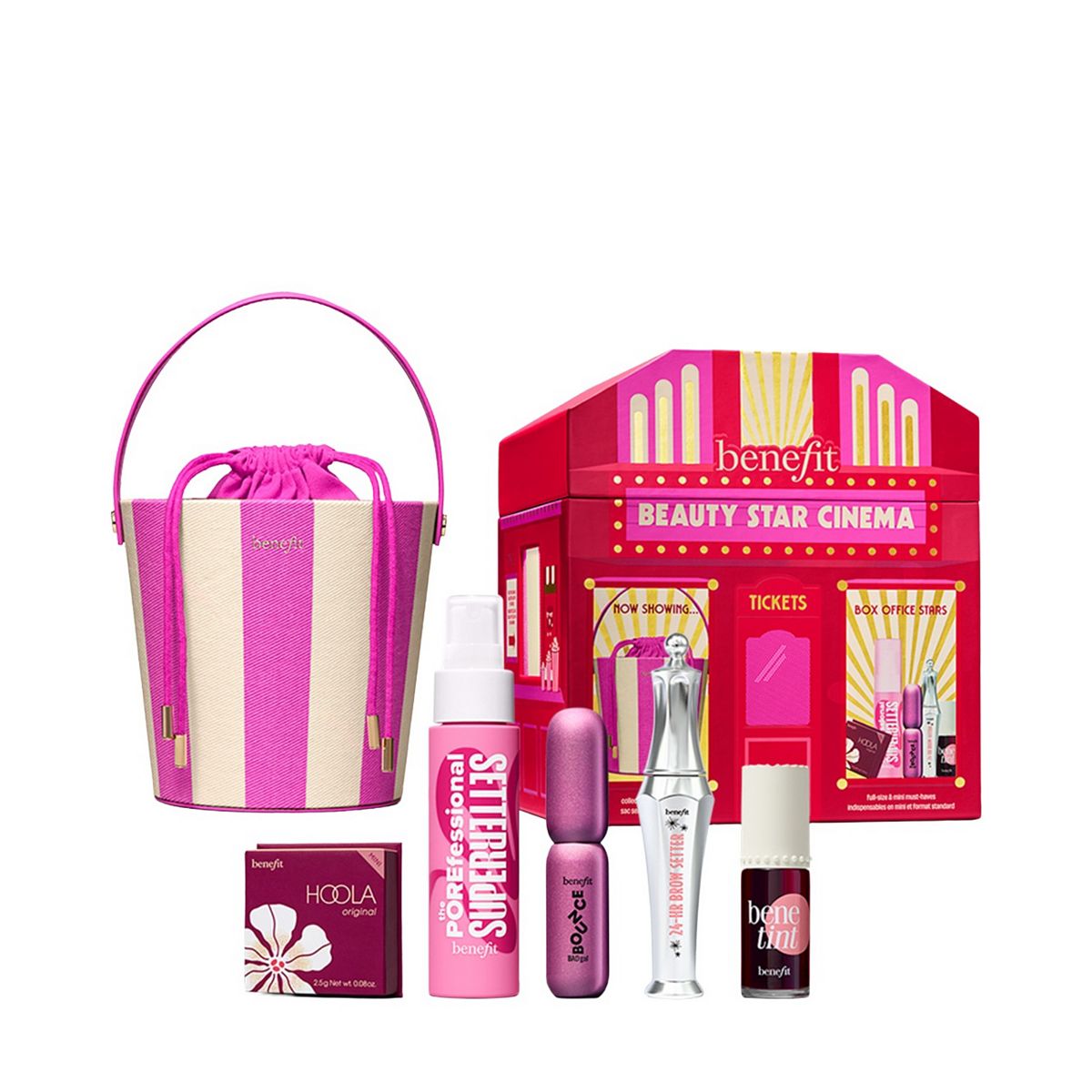Benefit Beauty Star Cinema Bestsellers 5-Piece Makeup Gift Set With Limited Edition Bag