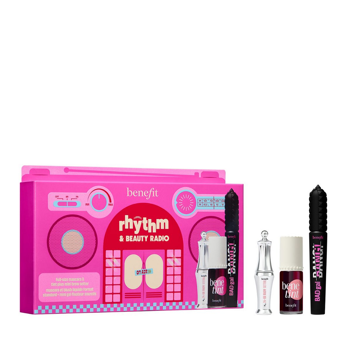 Benefit Rhythm & Beauty Radio Badgal Bang Mascara Brow Benetint Lip Tint Gift Set