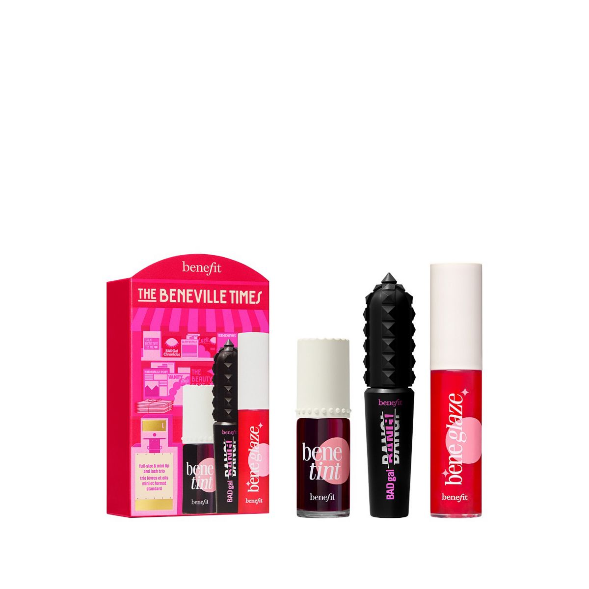 Benefit The Beneville Times Benetint Lip Tint Limited Edition Beneglaze Gloss & Mascara Gift Set