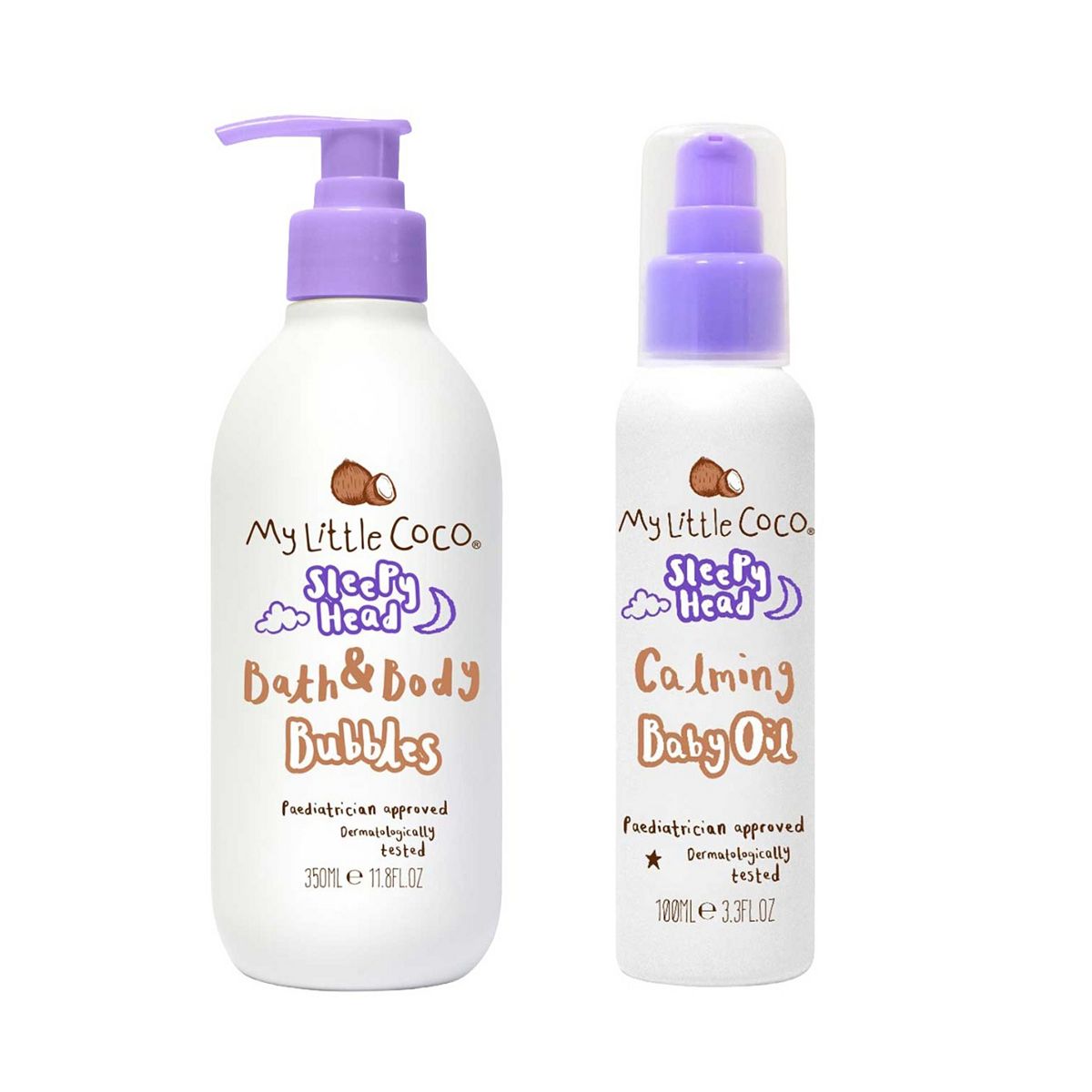 My Little Coco Sleepy Head Baby Oil & Bath And Body Bubbles Duo
