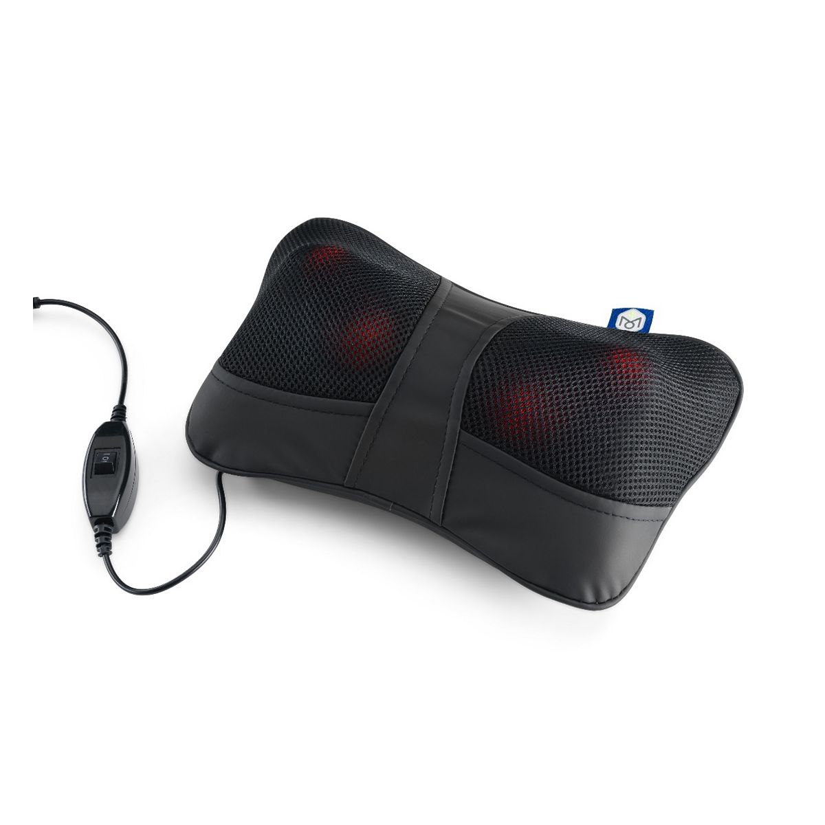 Menkind Black Well Being Mini Massage Cushion With Heat Control In - Image 2