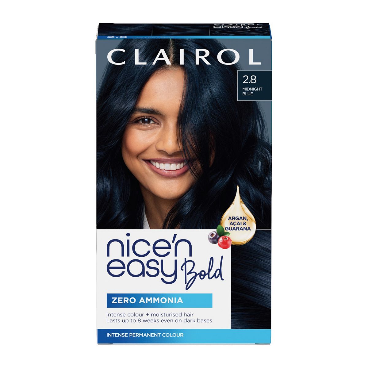 Clairol Nice'n Easy Bold Permanent Air Dye 2.8 Midnight Blue 164ml