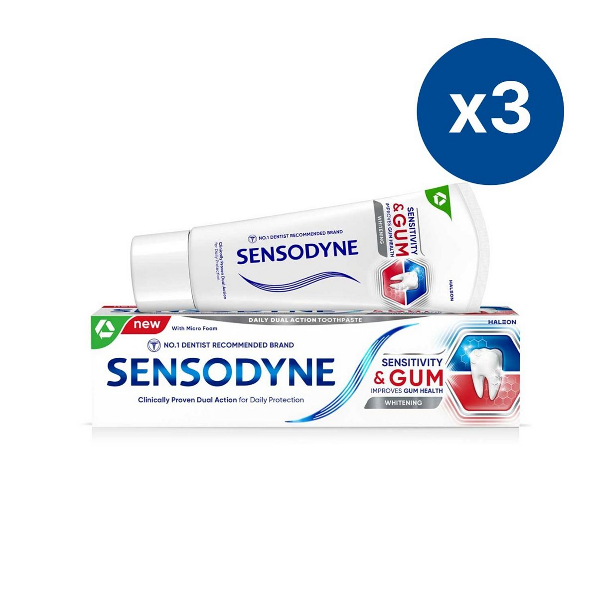 Sensodyne Sensitivity & Gum Whitening Toothpaste 3X75Mlbundle