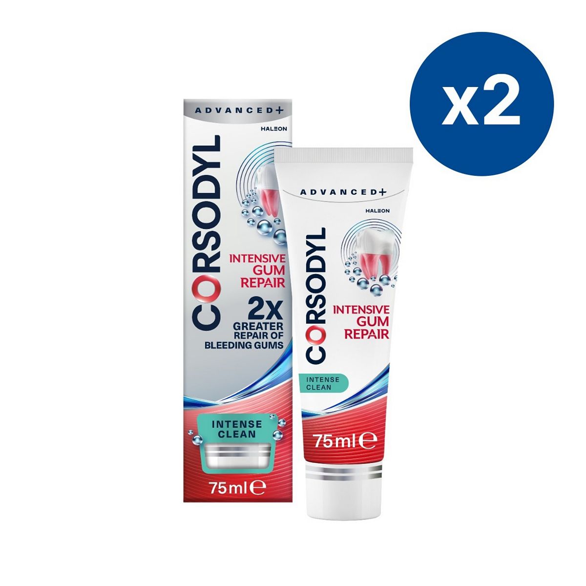 Corsodyl Intensive Gum Repair Intense Clean 2X75Ml Bundle