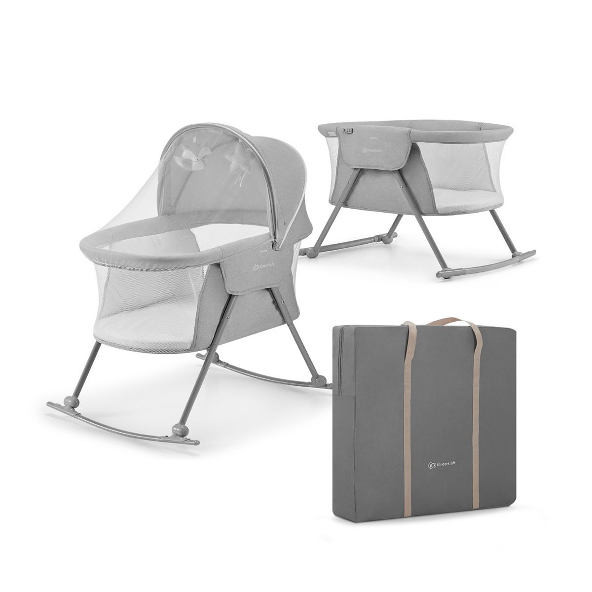 Kinderkraft Lovi Rocking Cradle Grey