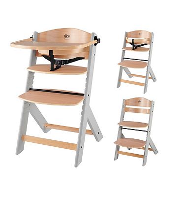 Kinderkraft Wooden High Chair Enock Natural Grey