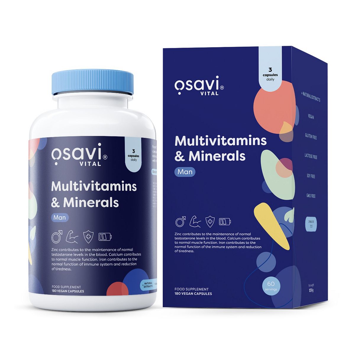 Osavi Multivitamins & Minerals Man 180 Vegan Caps