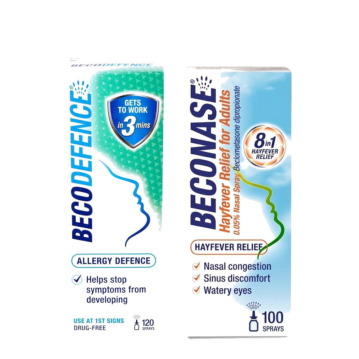 Beconase Hayfever Allergy Relief & Becodefence Defence Spray Bundle