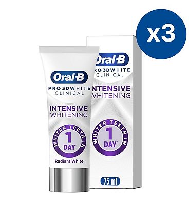 Oral B Intensive Radiant White Toothpaste Bundle X3