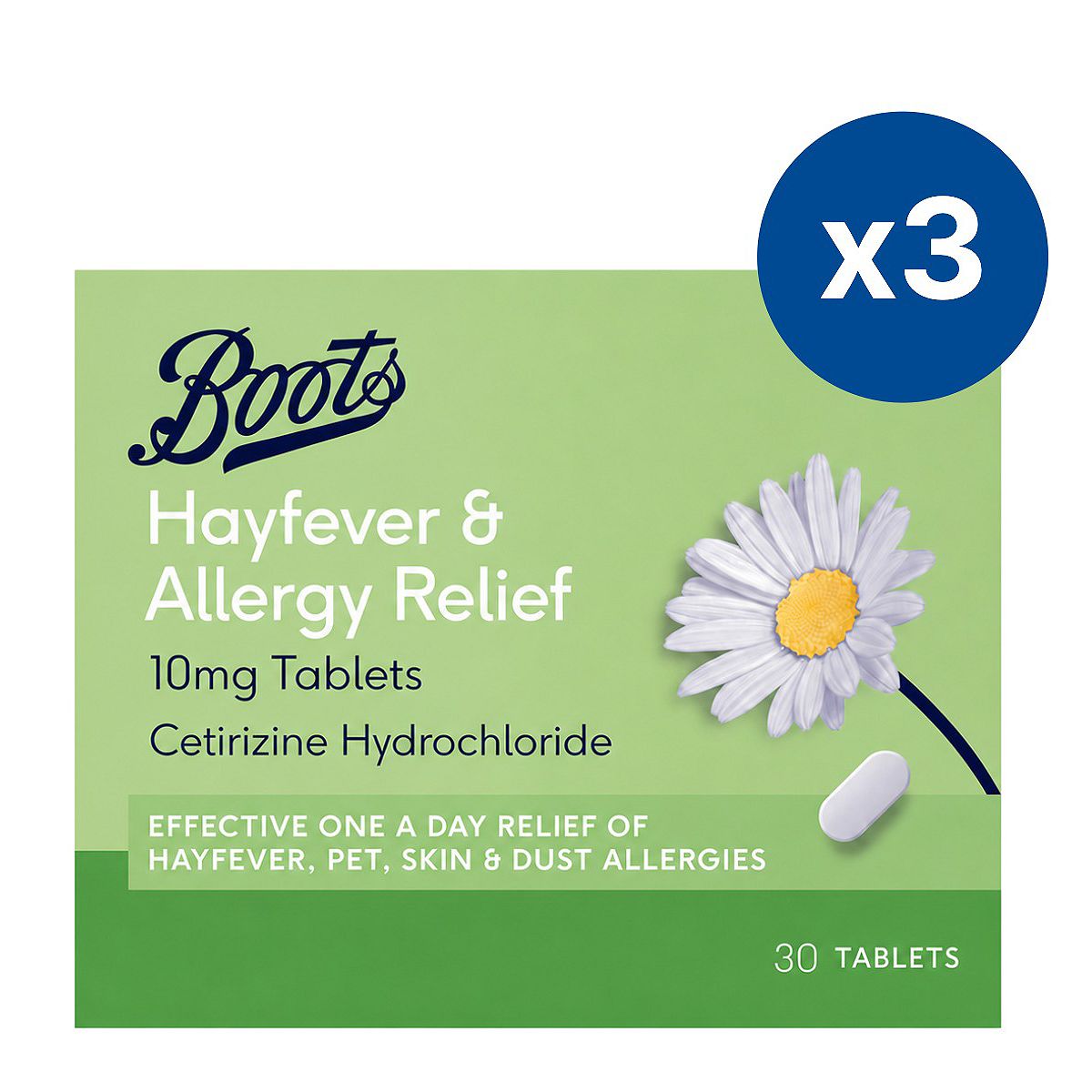Boots Hayfever & Allergy Relief 10Mg Tablets – 3 Months Supply