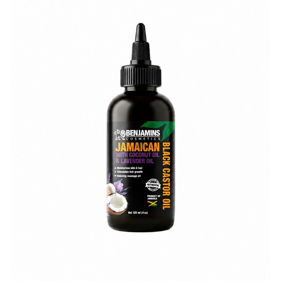 Benjamins Cosmetics Jamaican Black Castor Oil With Coconut & Lavender 120ml