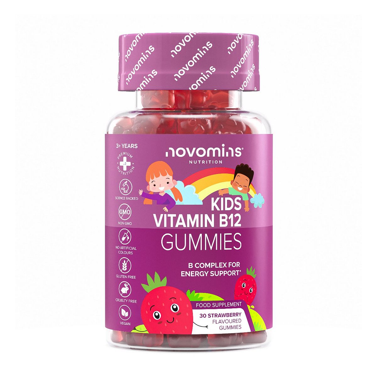 Novomins Kids Vitamin B12 + Complex 30 Gummies