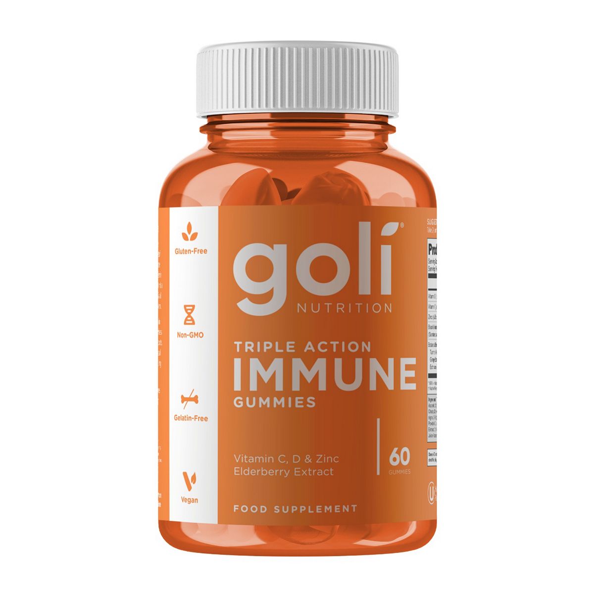 Goli Nutrition Triple Action Immune 60 Gummies