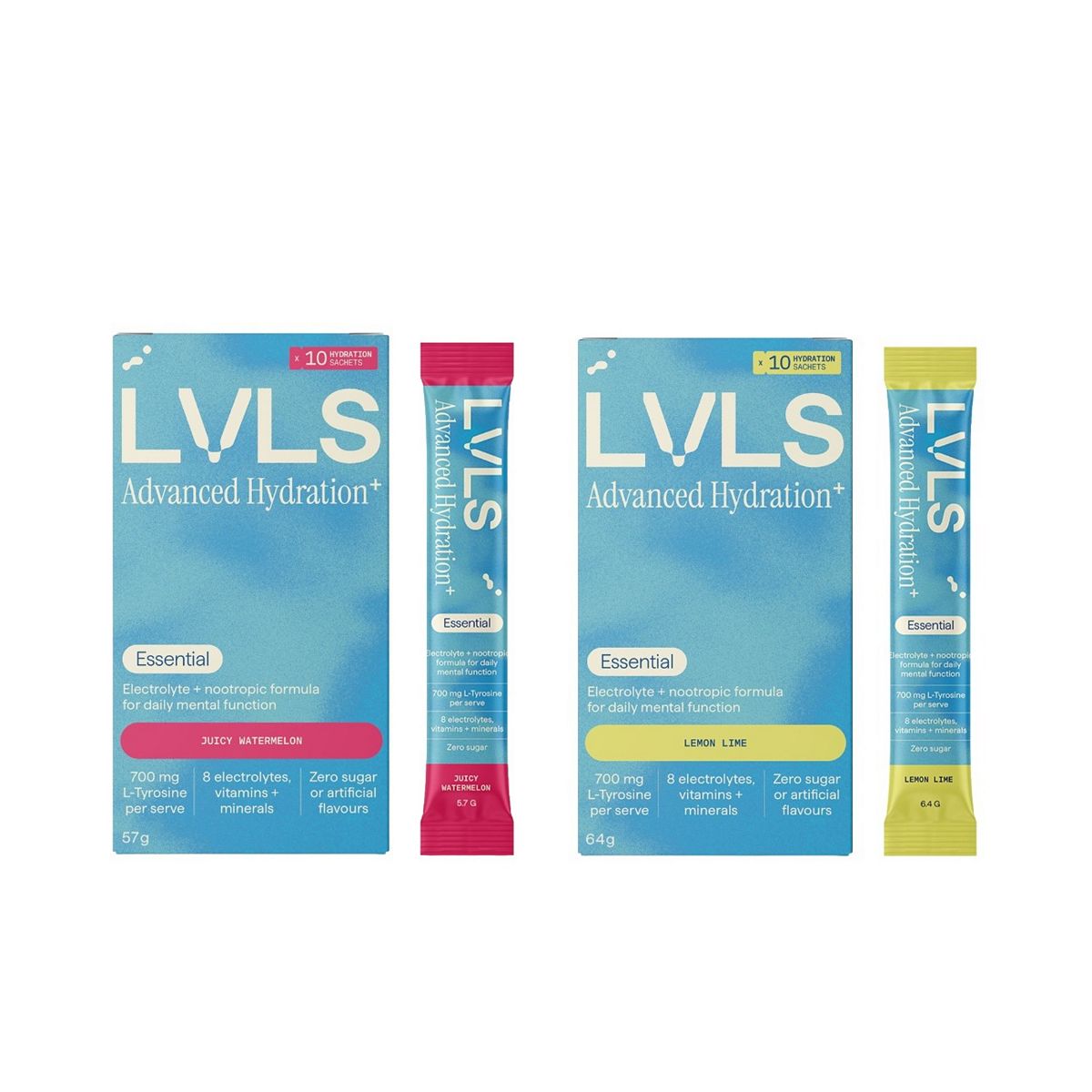 Lvls Advanced Hydration+ Essential Electrolyte Powder Mixed Flavour Bundle