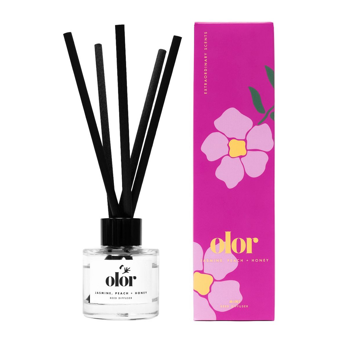 OLOR Jasmine Peach And Honey Mini Reed Diffuser 50ml