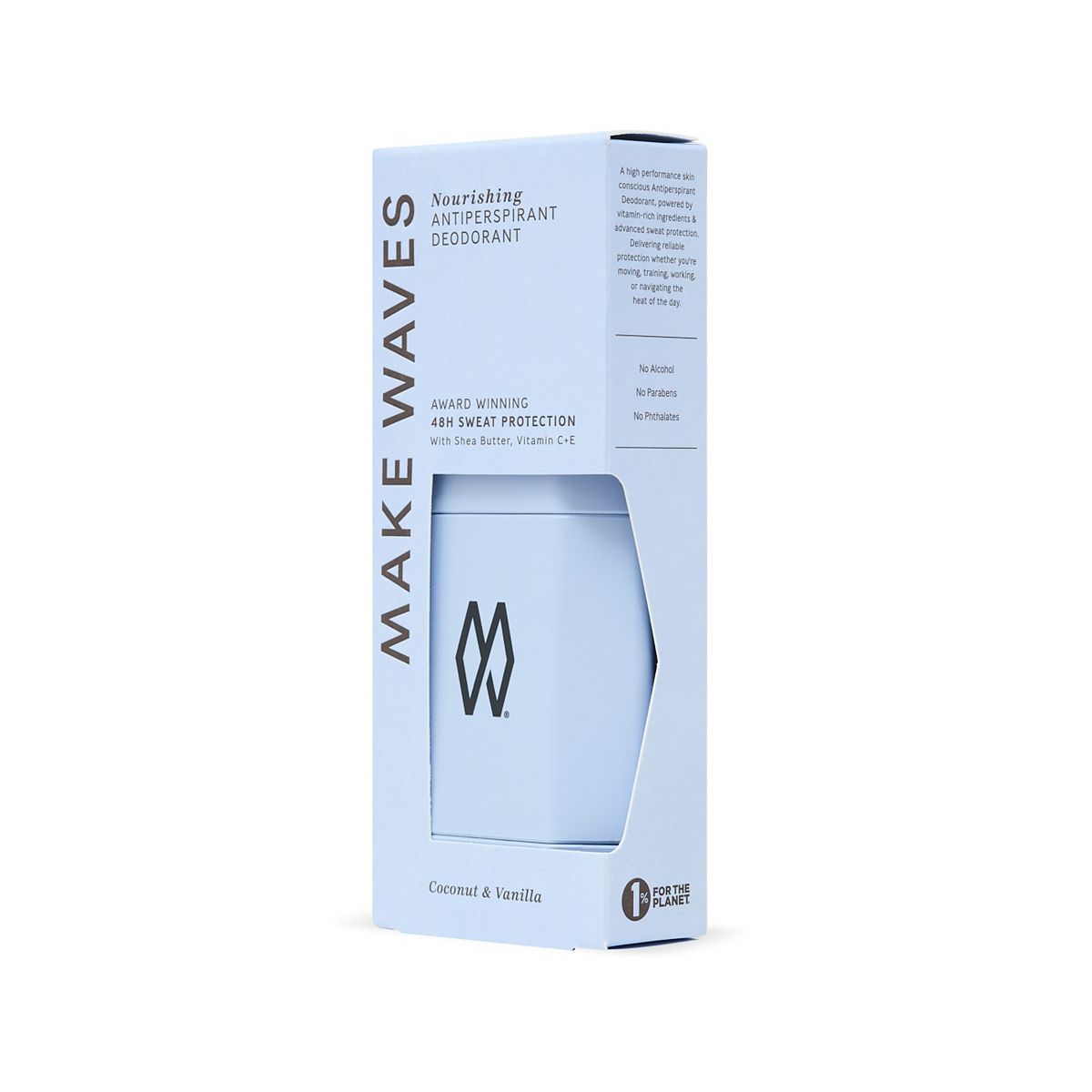 Make Waves Coconut & Vanilla Refillable Antiperspirant Starter Pack 30g