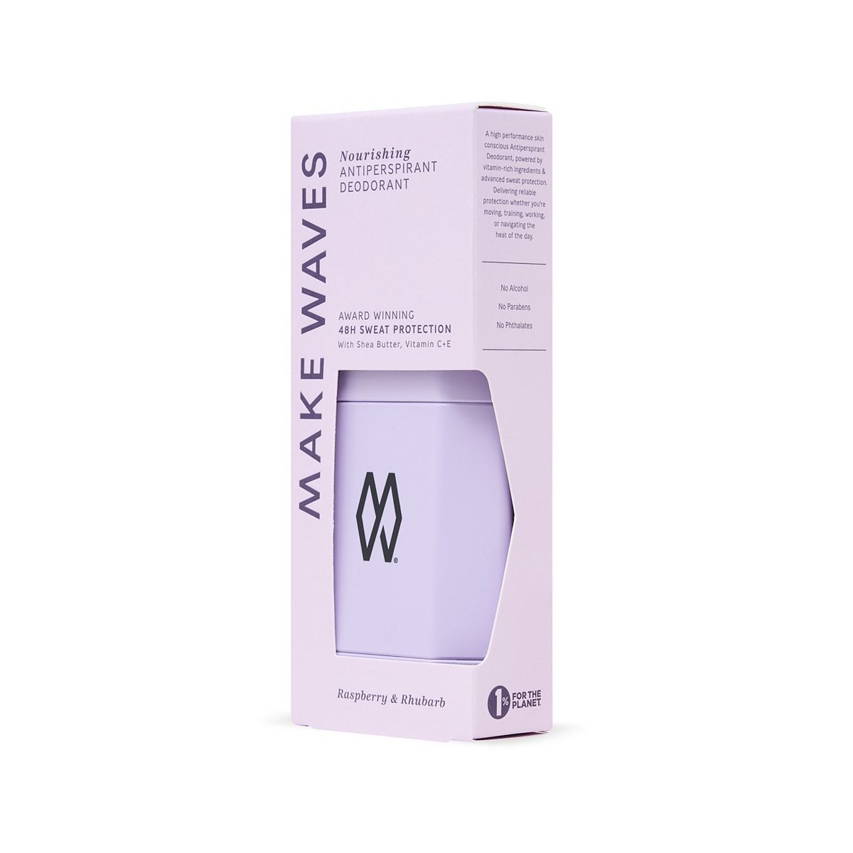 Make Waves Raspberry & Rhubarb Refillable Antiperspirant Starter Pack 30g