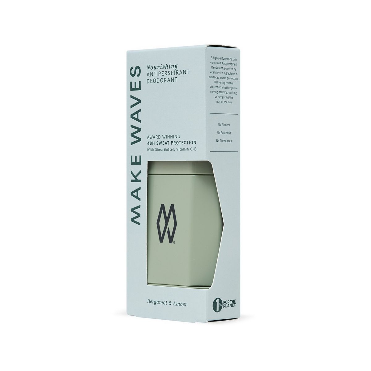 Make Waves Bergamot & Amber Refillable Antiperspirant Starter Pack 30g