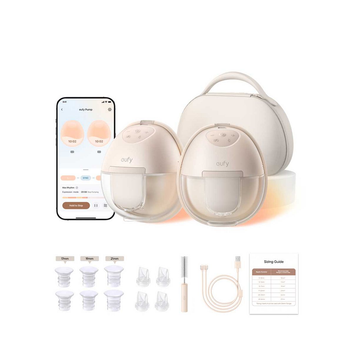 Eufy S1 Pro Heated Electric Breast Pump With Charging Case