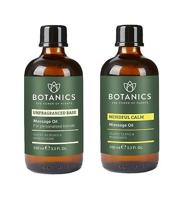 美容液 ONDINE ORBLANC 9 BOTANICAL BALANCE Botanics Massage & Body Oil Mandarin & Unfragranced Duo - Boots