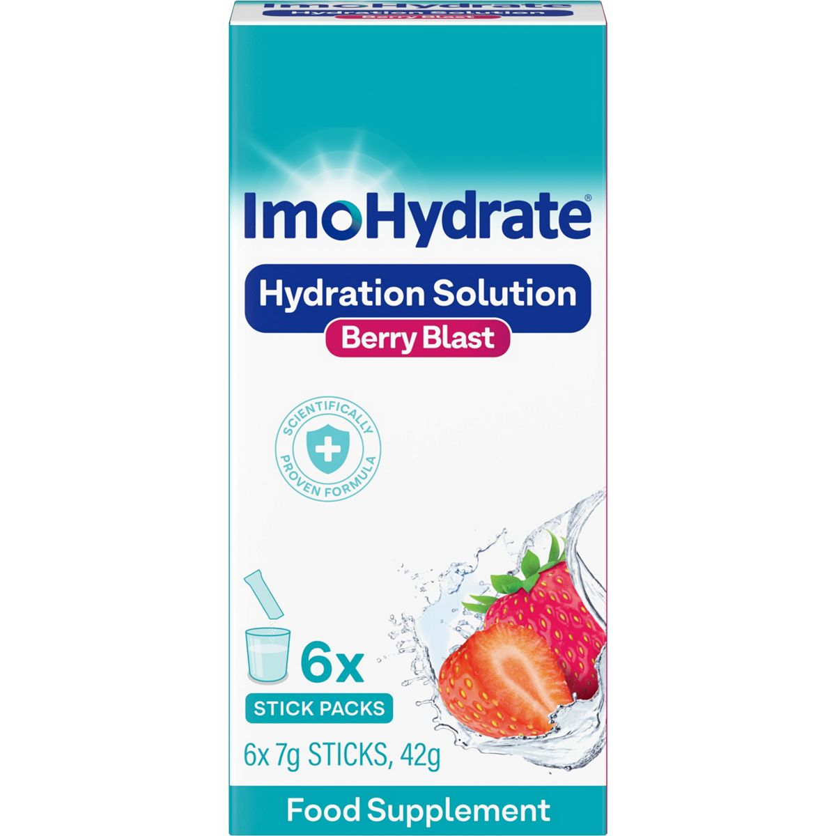 Imohydrate ® Berry Blast Electrolyte Hydration Solution Sachets 6 X 7g