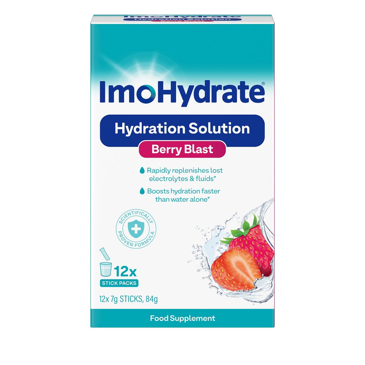 Imohydrate Hydration Solution Berry Blast - 12 Sachets