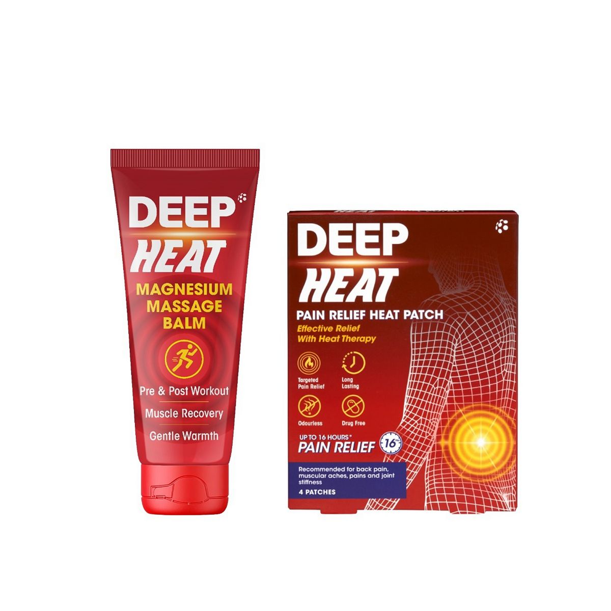 Deep Heat Pain Relief 2X Patch And 1X Balm Bundle