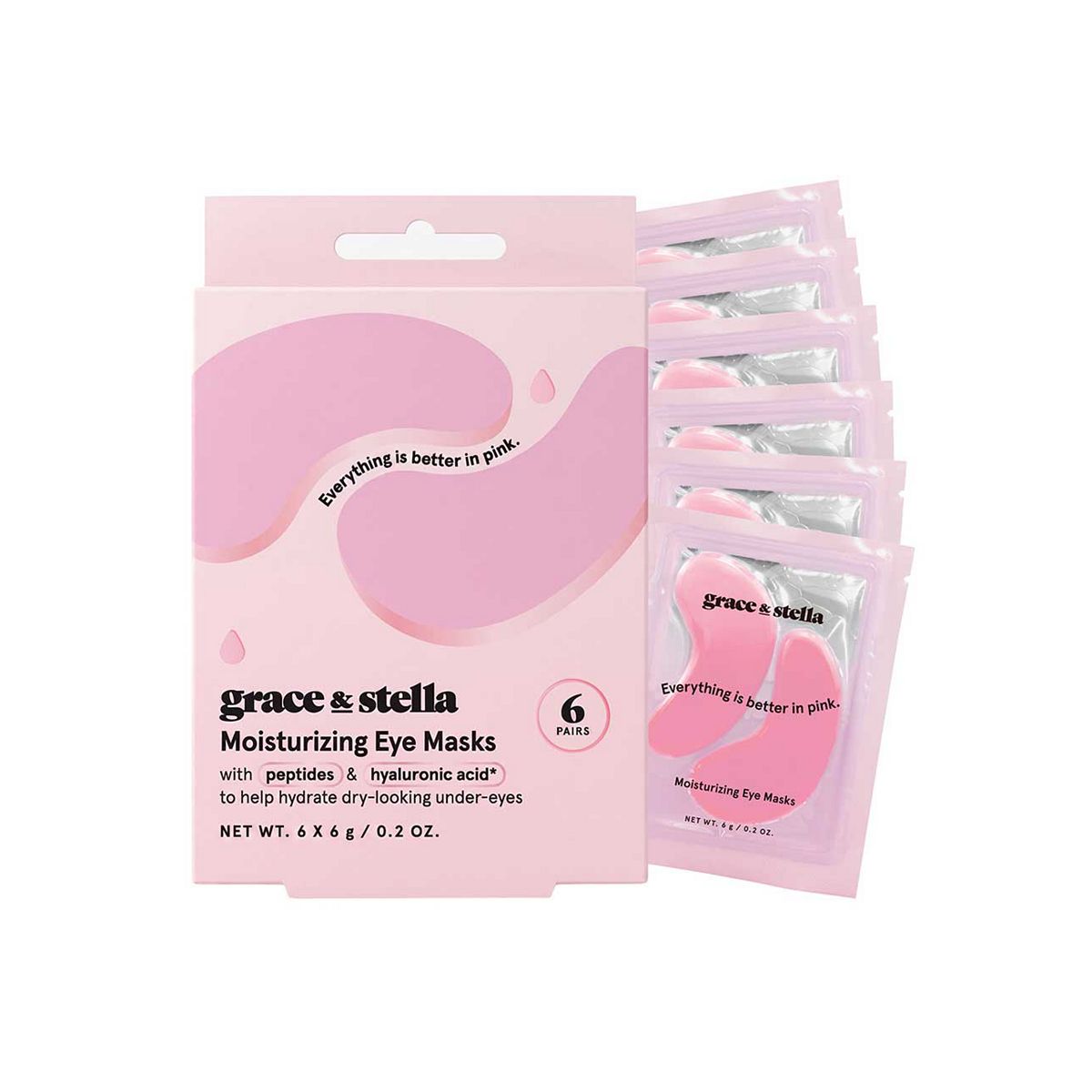 Grace & Stella Moisturizing Eye Masks 6 Pairs - 36g
