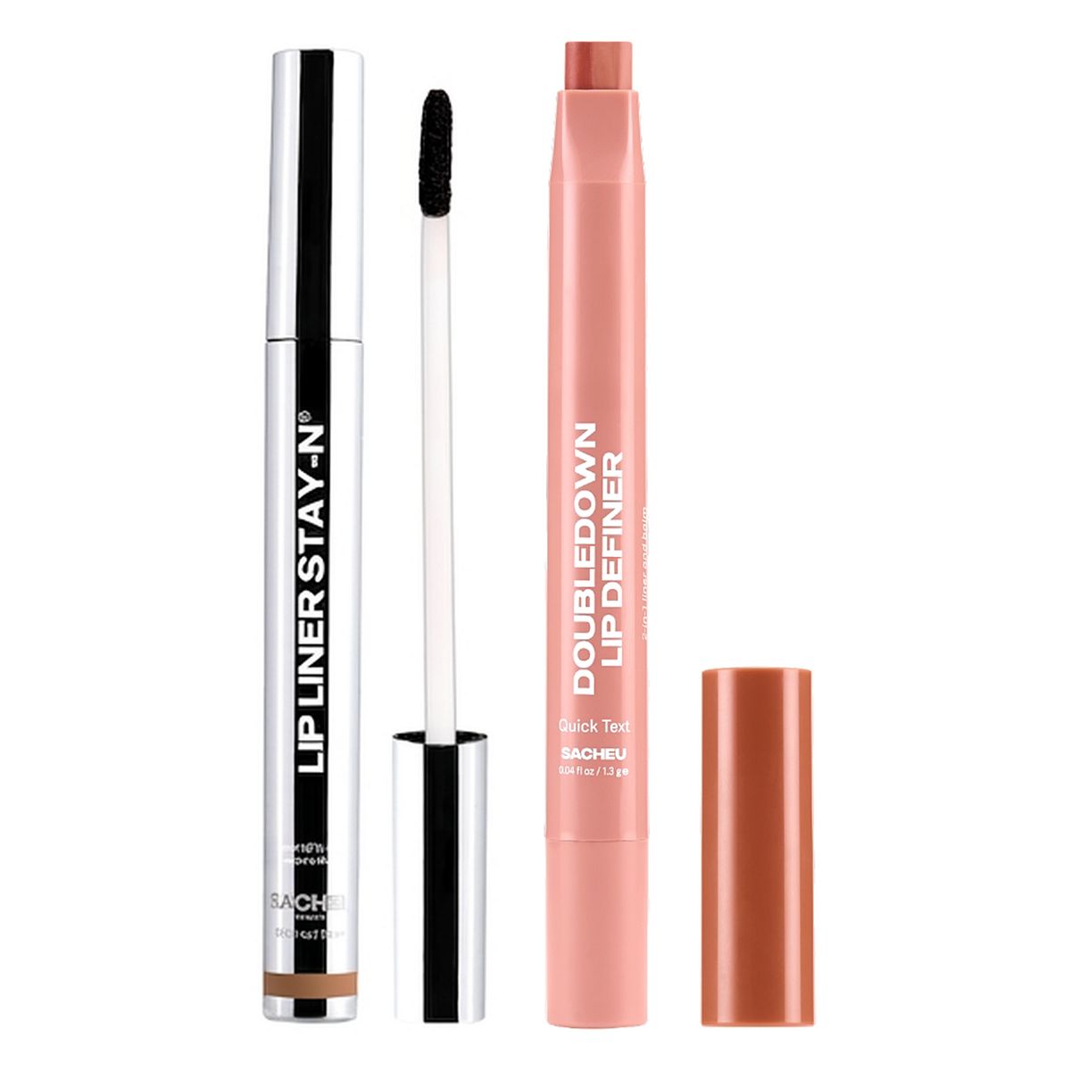 Sacheu Lip Liner Stay-N Muah-Ve & Doubledown Definer Quick Text Bundle