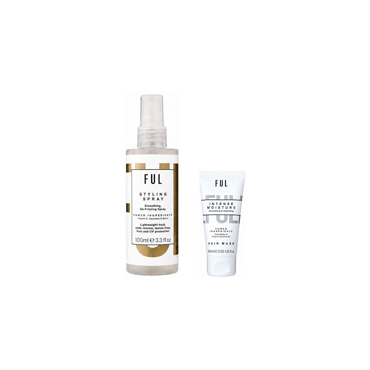 FUL Styling Spray And Intense Moisture Hair Mask Bundle