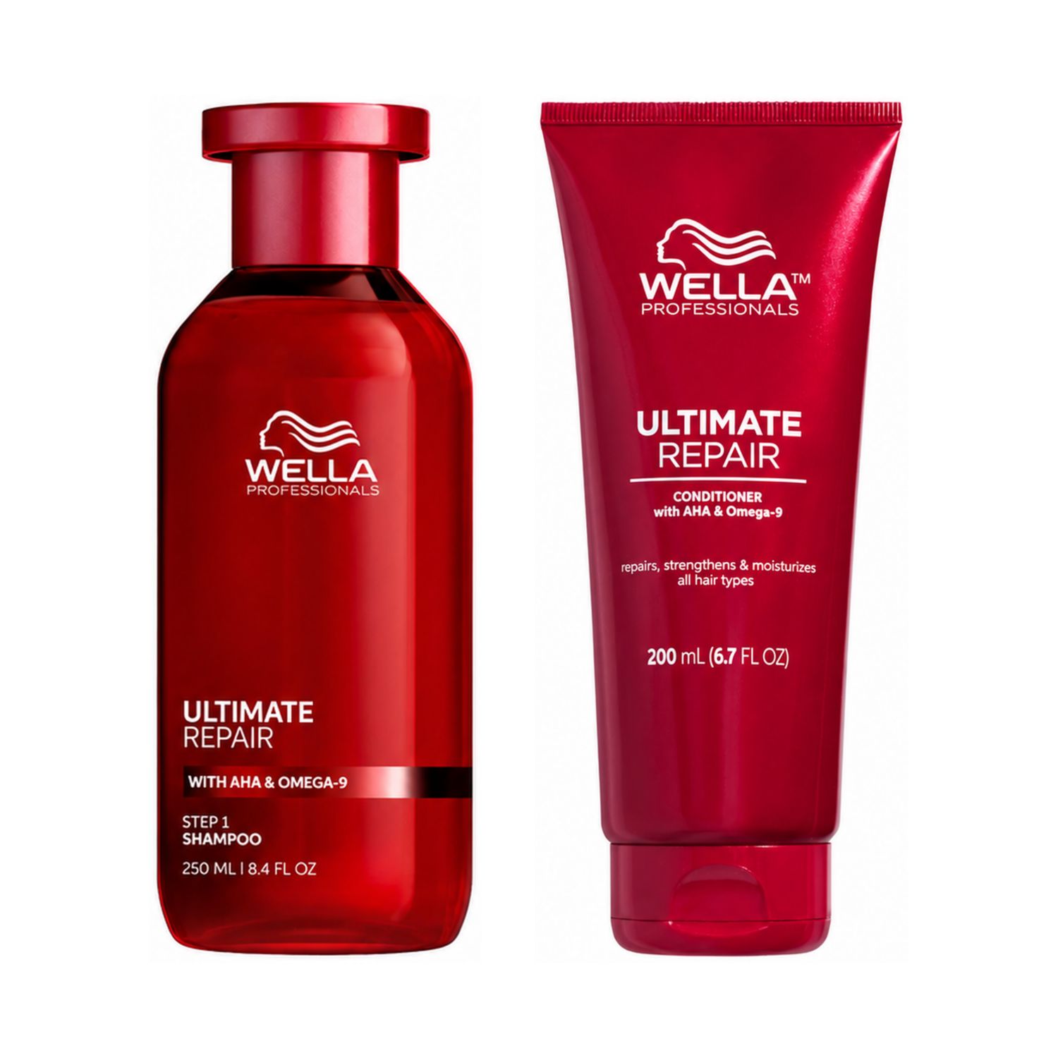 Wella Professionals Wella Ultimate Repair Shampoo 250 ml And Ultimate Repair Conditioner 200 ml Bundle, 250ml