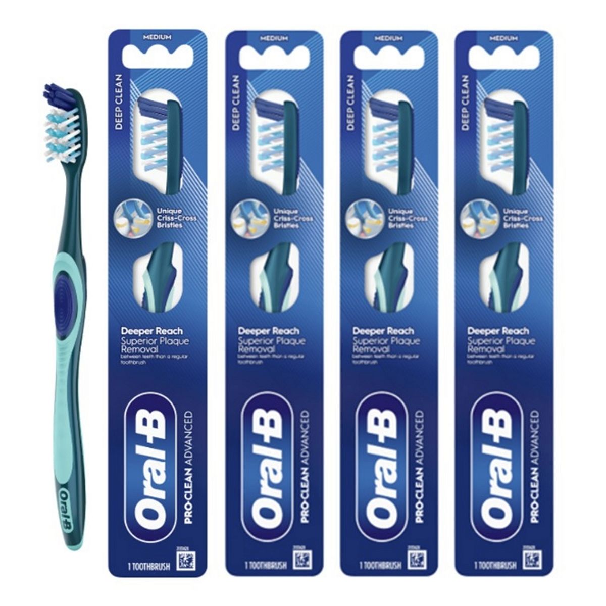 Oral B Oral-B Pro-Clean Advanced Manual Toothbrush X5 Bundle