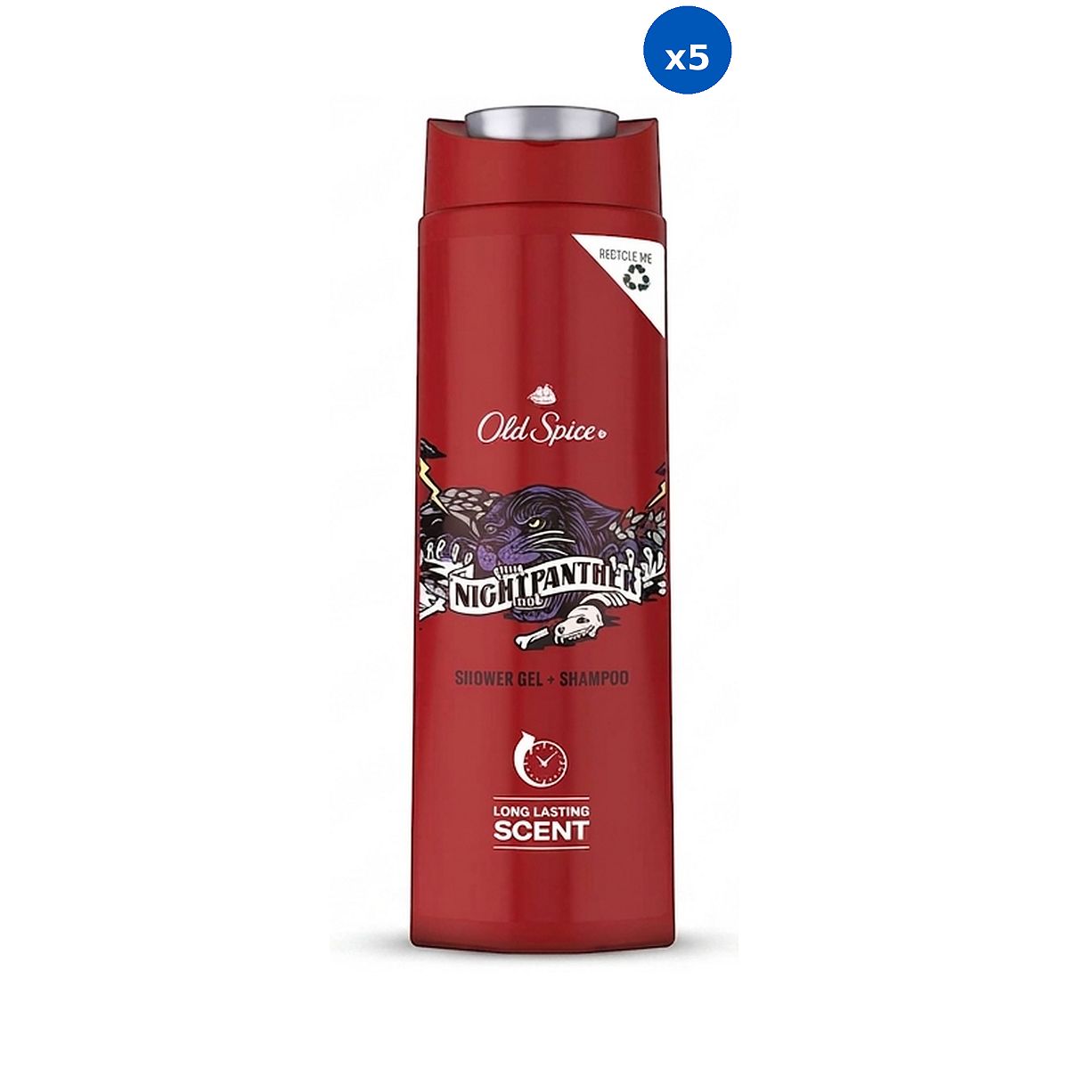 Old Spice Shower Gel Night Panther 400Ml X5 Bundle