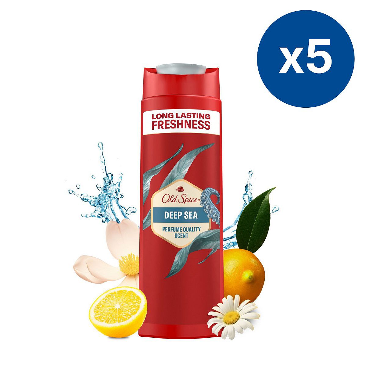 Old Spice Shower Gel Deep Sea 400Ml X5 Bundle