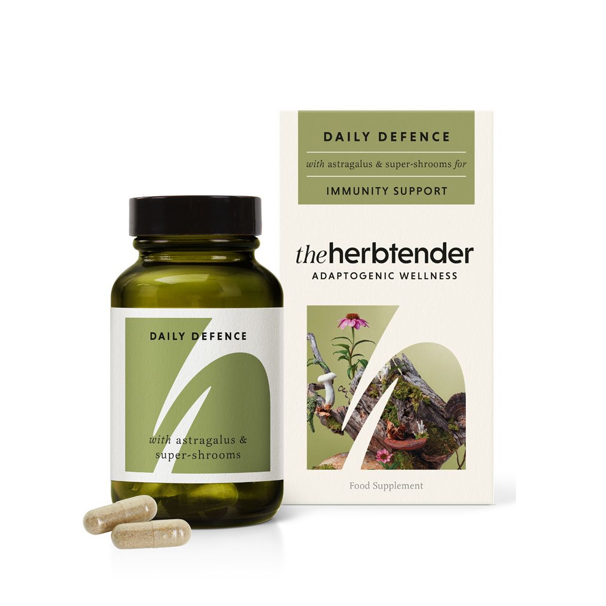 The Herbtender Daily Defence | Herbal Immune Support Supplement – 60 Capsules