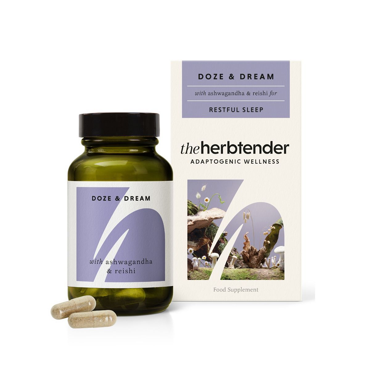 The Herbtender Doze & Dream | Herbal Sleep Support Supplement – 60 Capsules