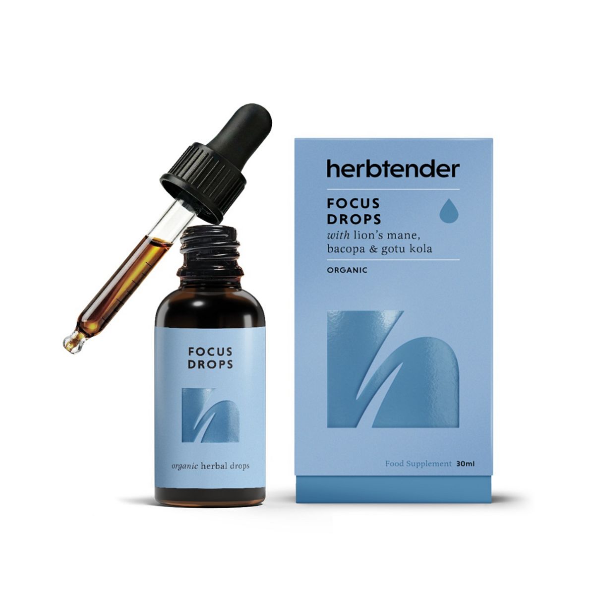 The Herbtender Organic Focus Drops 30ml