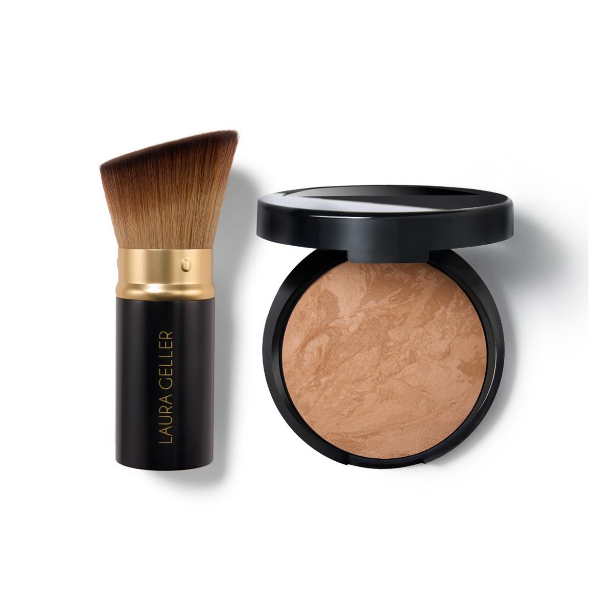 Laura Geller Baked Balance-N-Brighten Color Correcting Foundation With Kabuki Deep 9G in - For To Rich Skin