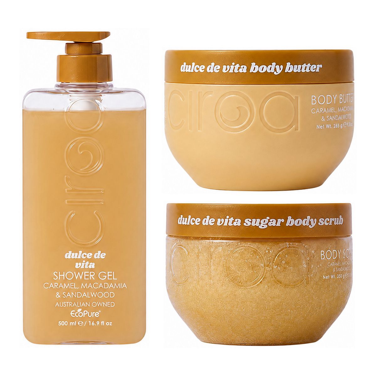 CIROA Dulce De Leche Shower Trio Bundle
