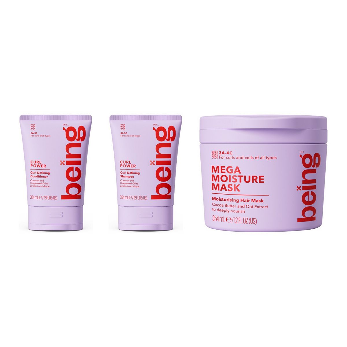 Being Curl Power And Mega Moisture Trio