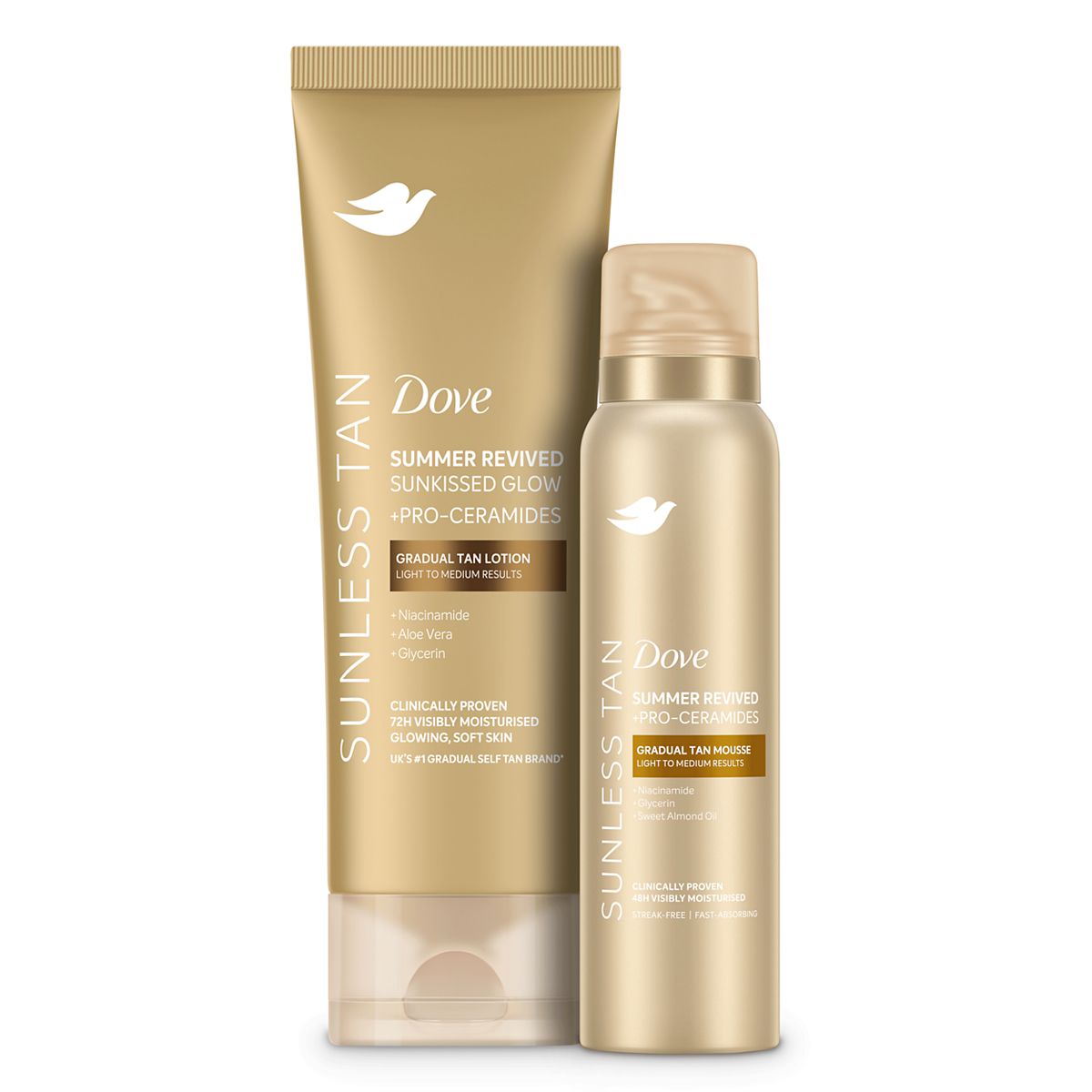 Dove Gradual Self Tan Fair Mousse And Lotion Bundle