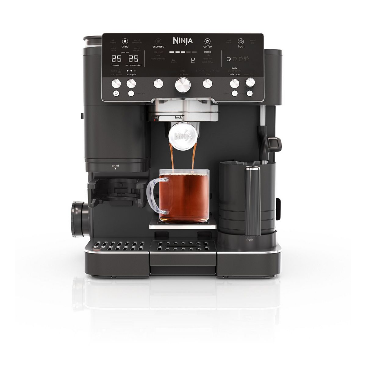 Ninja ES601UKBK Espresso Machine - Black - Built-in Grinder & Milk Frother - Image 10